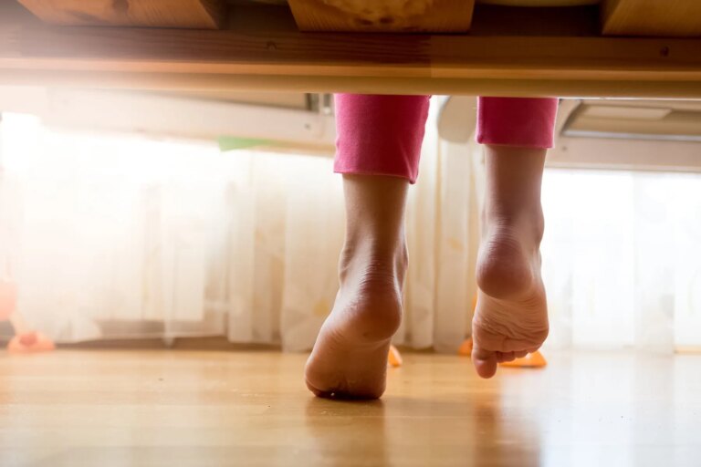 1800x1200 woman stepping from bed onto floor other