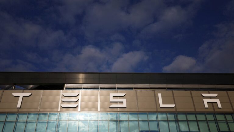 file photo tesla s gigafactory halts its production after a suspected arson attack in gruenheide